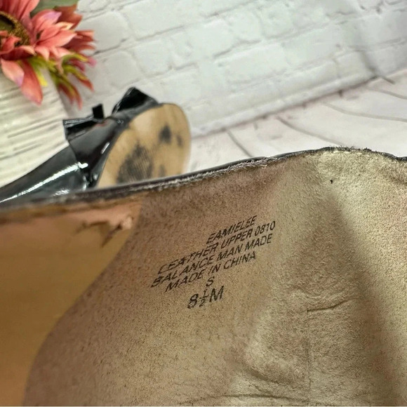 enzo angiolini eamielee black patent leather peep toe heels sz 8.5 - Picture 8 of 9